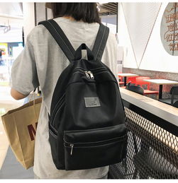 ins风书包少女日系韩版高中大学生原宿ulzzang简约百搭双肩包背包