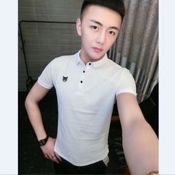 2019新款潮流男polo衫社会精神小伙短袖t恤夏季快手网红同款上衣,一品好特惠