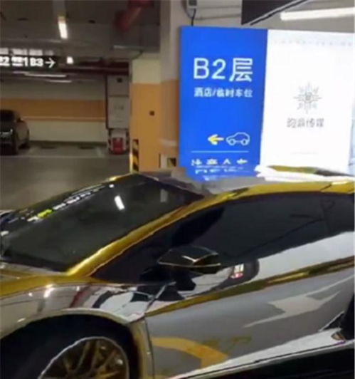 网红上官带刀座驾,电镀双拼的兰博基尼,车牌还是4个9