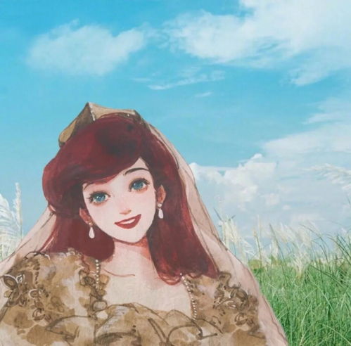 复古风的迪士尼公主头像,beautiful