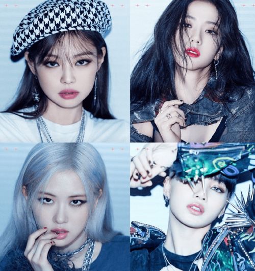 blackpink双面造型海报,lisa俏皮可爱,朴彩英的小肚腩亮了