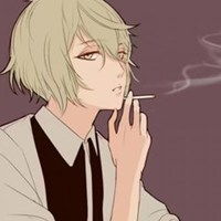 二次元吸烟头像男高清微信头像图片大全
