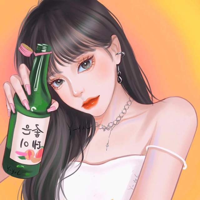 手绘头像女ins高级质感我不是公主