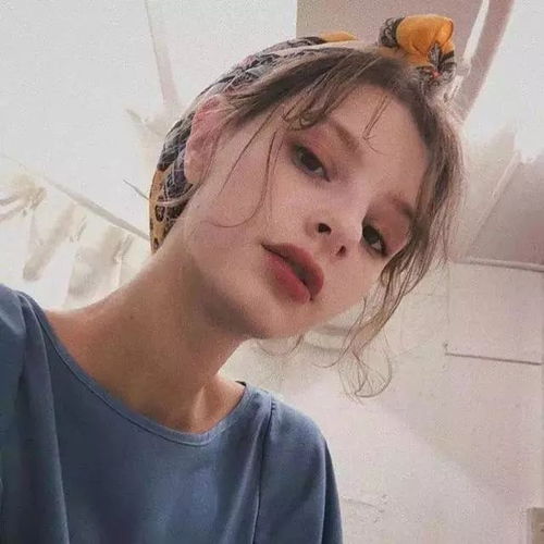 女生头像ins高级质感蓝色欧美
