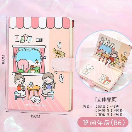 卡通可爱手账本礼盒套装款ins风少女心学生b6笔记本日记本子批发