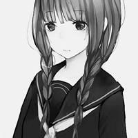 搜黑白色动漫女生头像如