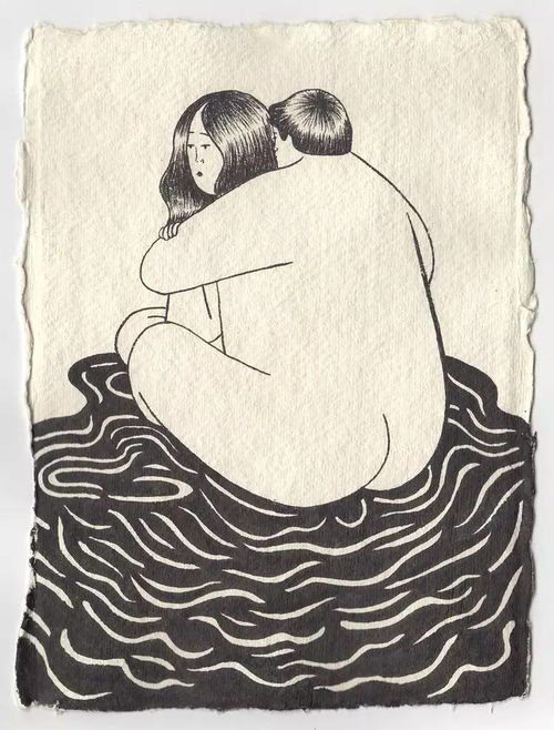 插画爱吃的女孩,身材都不会太差