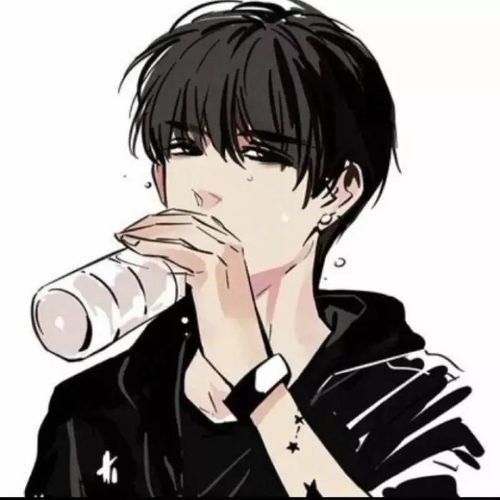 帅气撩人高冷动漫男头二次元高冷侧脸男头像