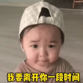 抖音表情包我要离开你一段时间