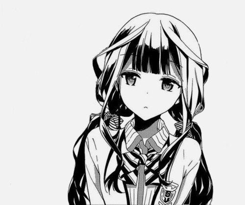 清新少女黑白漫画图片