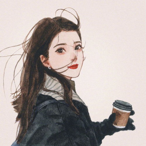 韩系ins风女生头像手绘