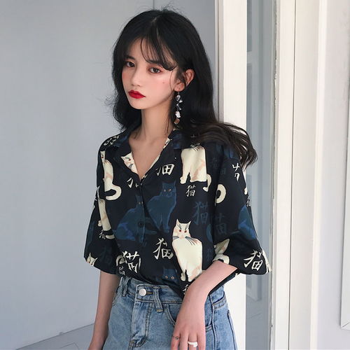 网红复古设计感小众衬衫女春夏2020年新款韩版ins潮短袖上衣衬衣
