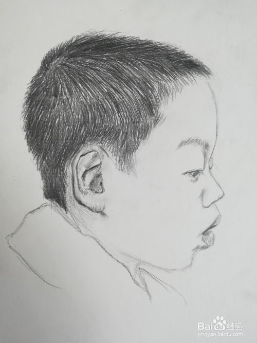 素描头像写生小男孩教程