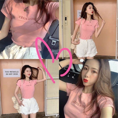 短袖t恤女ins潮网红紧身小心机上衣女性感时尚夏季新款洋气衣服潮