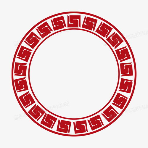手绘简约中式圆框元素png图片素材免费下载中式png39003900像素
