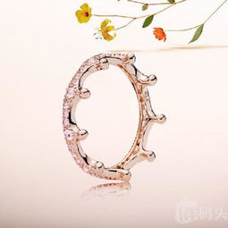 2018春季新品pandora潘多拉玫瑰系列粉色魔法皇冠戒指187087npo