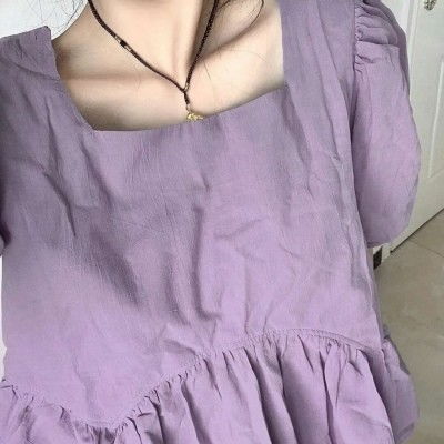 ins风紫色温柔女生头像