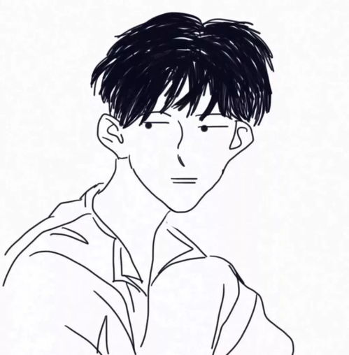 动漫简笔画情侣头像