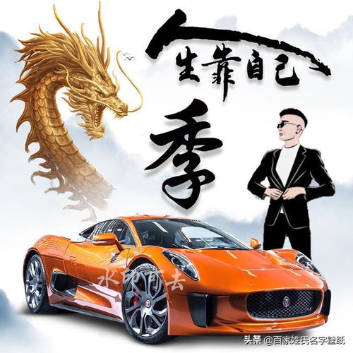 姓氏微信头像,跑车励志,人生靠自己