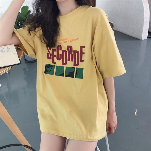 2020新款春夏纯棉ins网红怪味泫雅风mschf少女t恤amm福卡商城