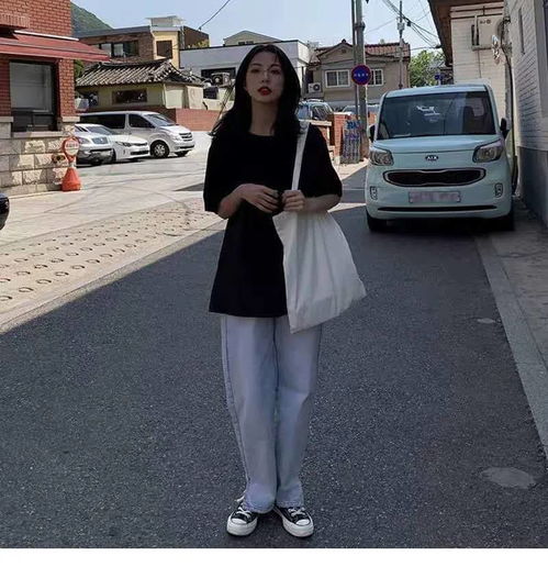 纯棉ins网红雾霾蓝色短袖t恤女夏韩版原宿港风学生宽松打底衫上衣