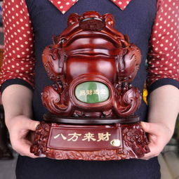 晨晨开业礼品家居摆设招财进宝蟾蜍工艺品摆件三足招财金蟾大号