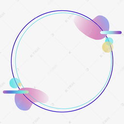 简约科技圆环标题框边框素材图片免费下载千库网