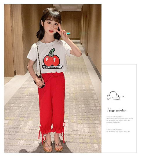 易蓓儿女童网红套装洋气2020新款时尚时髦夏季霸气夏款抖音女孩两件套潮
