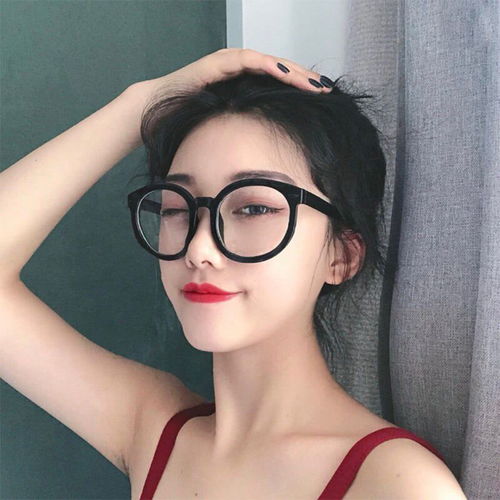 黑色粗框简约近视镜女学生韩版网红防蓝光辐射大框眼镜