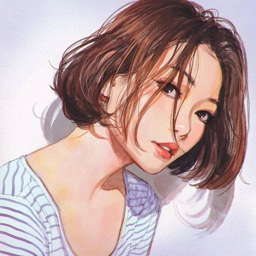 手绘头像女ins高级质感恐婚症