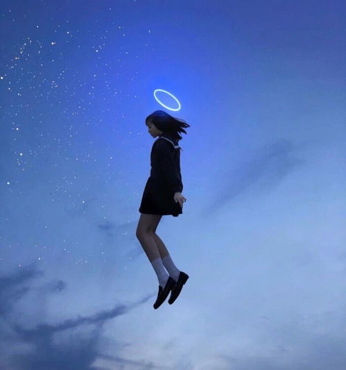 女头蓝色系的女孩