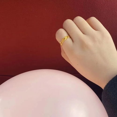 麻花麦穗戒指黄金k金开口可调节ins女食指戒高级感小红书网红同款
