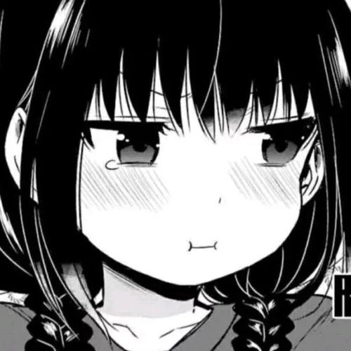 动漫头像黑白漫画风的可爱女头
