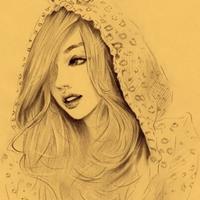 背景是黄色的素描漫画情头微信头像图片大全