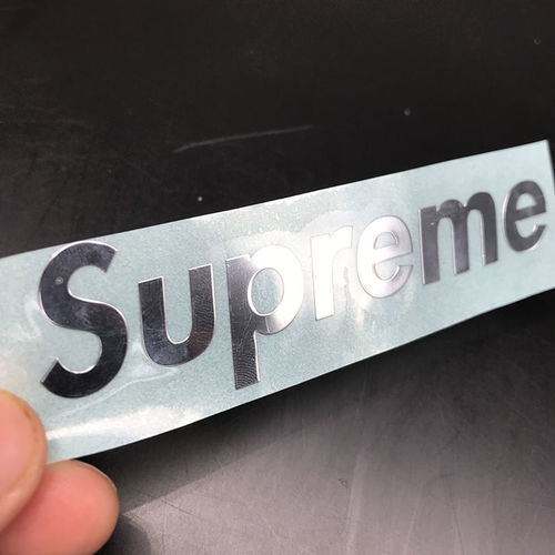 抖音网红手机金属贴supreme潮牌标志手机贴纸笔记本平板电脑贴纸