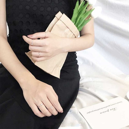 ins风戒指女学生韩版简约网红个性食指戒情侣男女开口关节社会戒