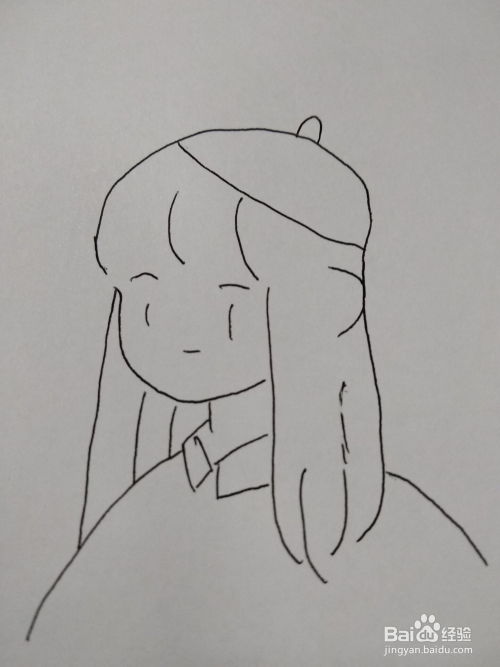 抖音火爆女生简笔画方法