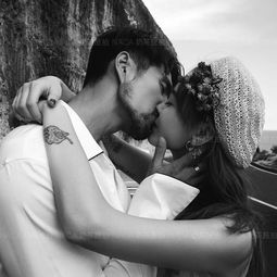 奶茶旅拍时尚ins风婚纱照,情侣必拍的婚照恋歌
