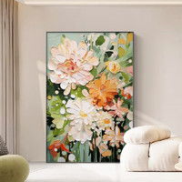 法彩装饰字画facai法彩现代北欧ins奶油风客厅装饰画高档抽象植物餐厅挂画进门玄关壁画多少钱