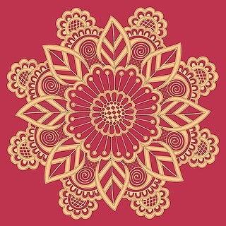 圆圈花边边框图案图片设计千图网