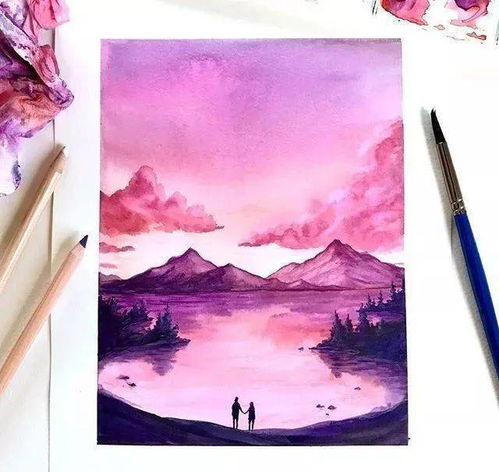 水彩超好看风景图