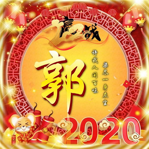 精品姓氏头像图片,2020春节喜庆励志版