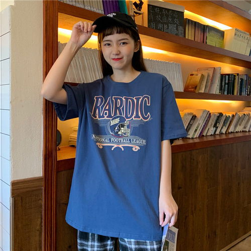 古着感少女短袖t恤女2020新款ins洋气韩版宽松bf学生打底字母上衣
