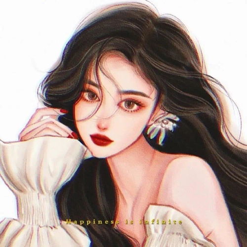 手绘头像女ins高级质感动漫女生