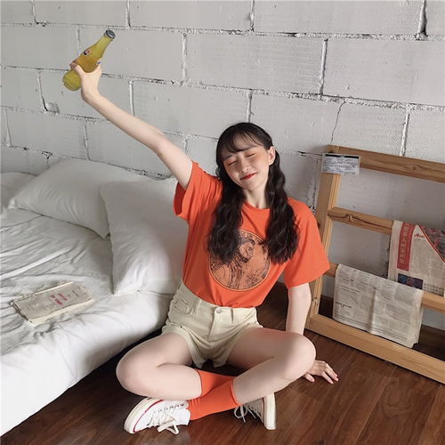 2020新款夏韩版ins潮网红怪味泫雅风mschf少女t恤amm福卡商城
