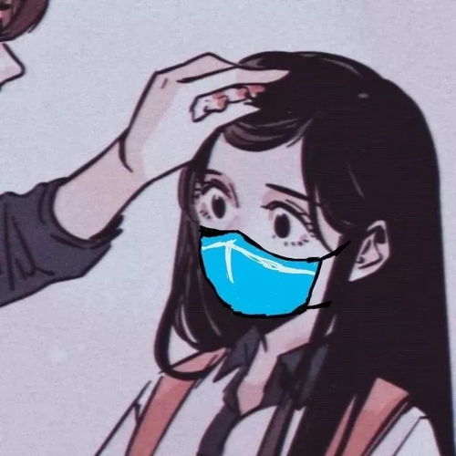 抖音超火的口罩情侣头像,单身人士非常羡慕