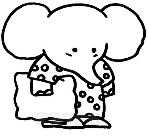 大象简笔画简单画法二