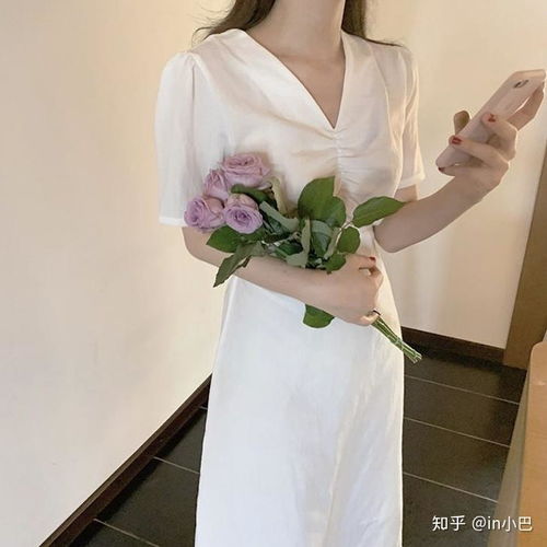 盐系女孩气质淡雅的韩式中长裙穿搭,气质韩范穿搭就是简单