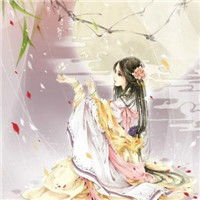 手绘古风动漫女生头像大全风中的叶子翩翩起舞