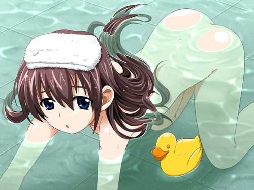 萌系动漫蒸汽时代入浴中的二次元少女
